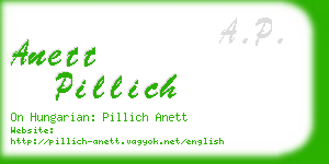 anett pillich business card